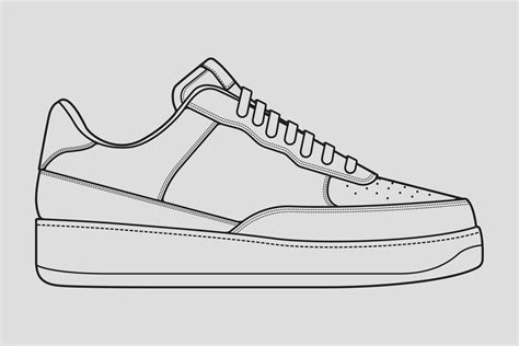 outline of sneakers